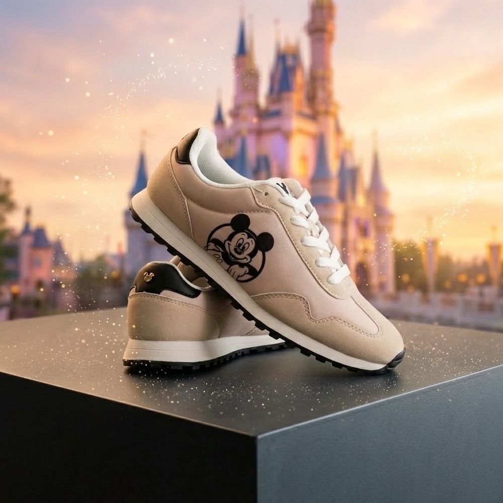 DISNEY MICKEY/RETRO LOW TOP BEIGE SNEAKERS/WOMENS/NIB/SIZE 8/MSDSA082726